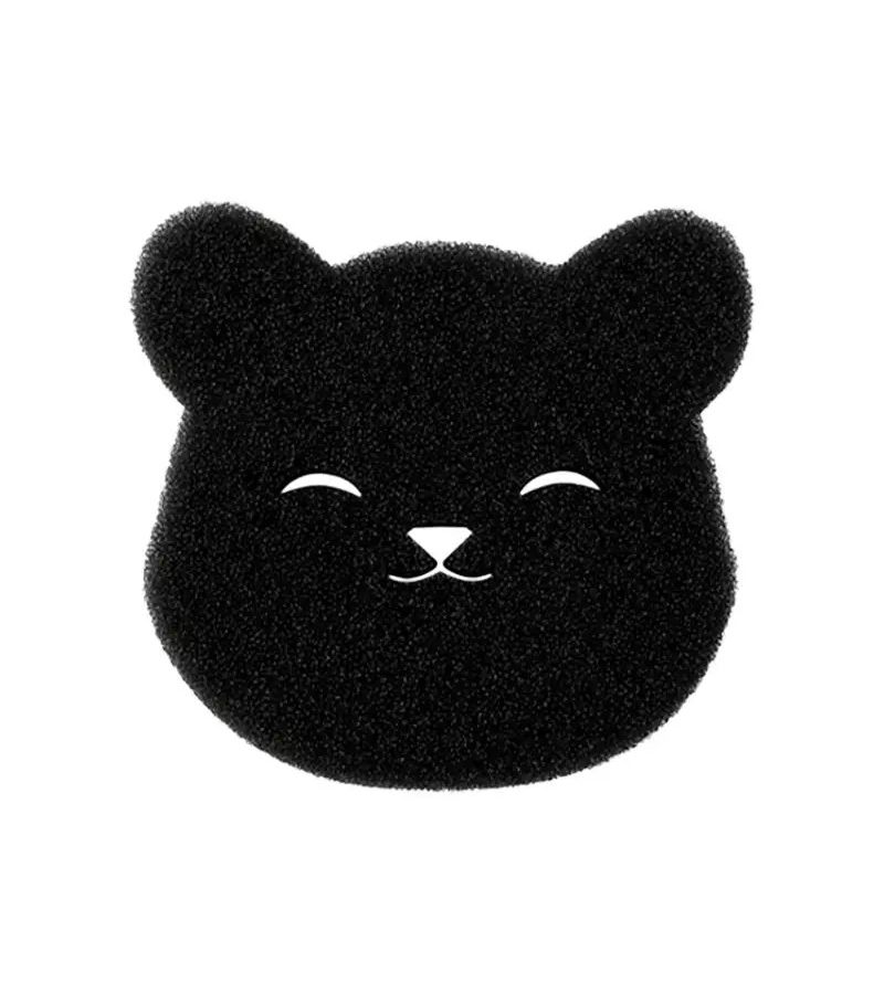 2pcs Thickened Bear Model Cute Black Brown Hair Sticker Magic Hair Remover Expressive Laundry Ball Soft Sponge Attachment For Bed Sofa Pet Hair Removal Safe Washing Machine Clothing Home Cleaning Lint Trap Compact Portable Design - Image 4