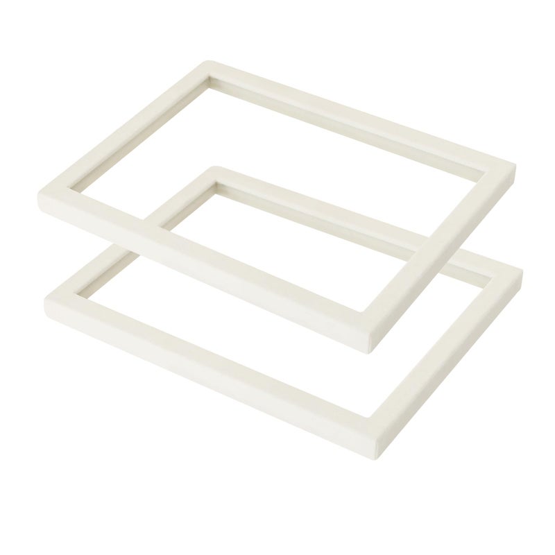 Coward 2Pcs Beige Velvet Glass Lid for the Trays Can Use if Needed - Image 1