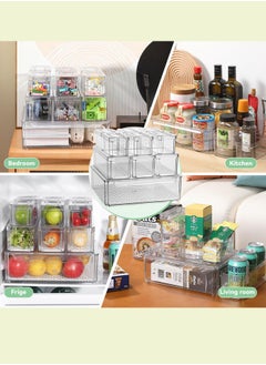 Magic Park 10Pack Fridge Organizer，Stackable Refrigerator Organizer Bins with Lids,Clear Plastic Food Storage Bins for Food Vegetable Fruit Drinks  - Image 4