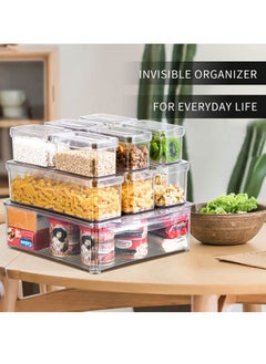 Magic Park 10Pack Fridge Organizer，Stackable Refrigerator Organizer Bins with Lids,Clear Plastic Food Storage Bins for Food Vegetable Fruit Drinks  - Image 5