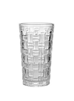 Angmei 2pcs(1 high +1 low) Glass Water Cup Drinking Glasses Set Durable and Stylish for Water Glass. Juice Glass Cups and Mixed Drink Tumblers. embossed water cup glass high temperature resistant home juice coffee cold drink cup  - Image 4