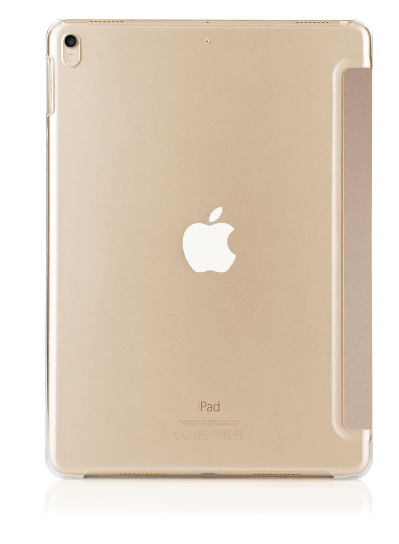 Pipetto New 2017 iPad 10.5" Origami Case -Champagne Gold & Clear - Image 1