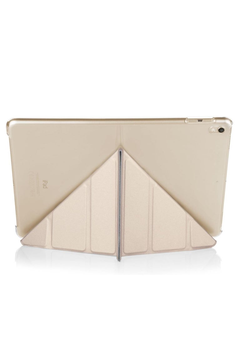 Pipetto New 2017 iPad 10.5" Origami Case -Champagne Gold & Clear - Image 2