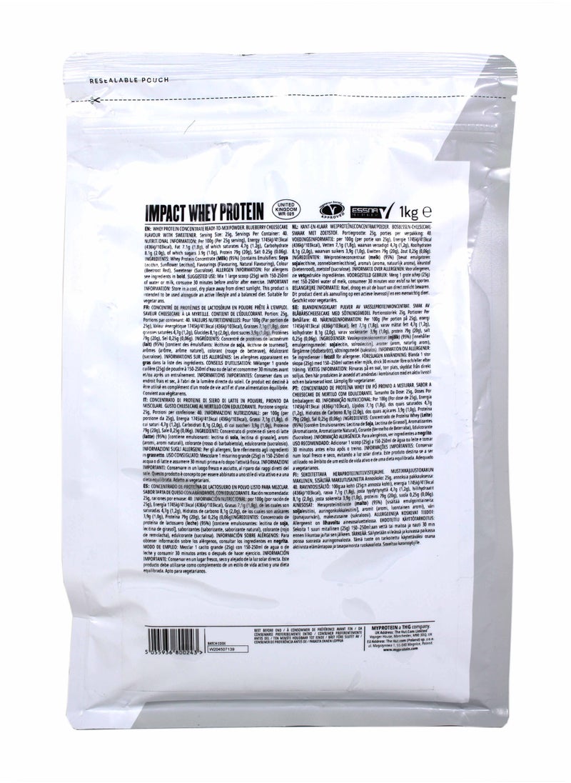 Myprotein - Impact whey protein blueberry cheesecake flavour 1000g - Image 1