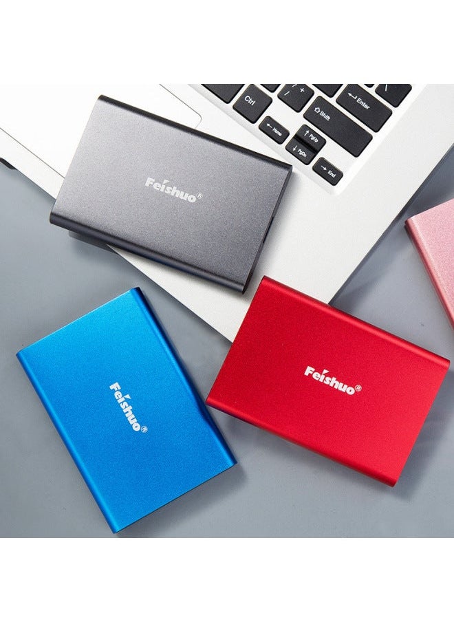 Generic Feishuo Mobile Hard Disk 500G 1T 2T Metal Portable Gift High-speed 3.0 Wholesale-Capacity:2TB-Interface:Usb Blue  - Image 2