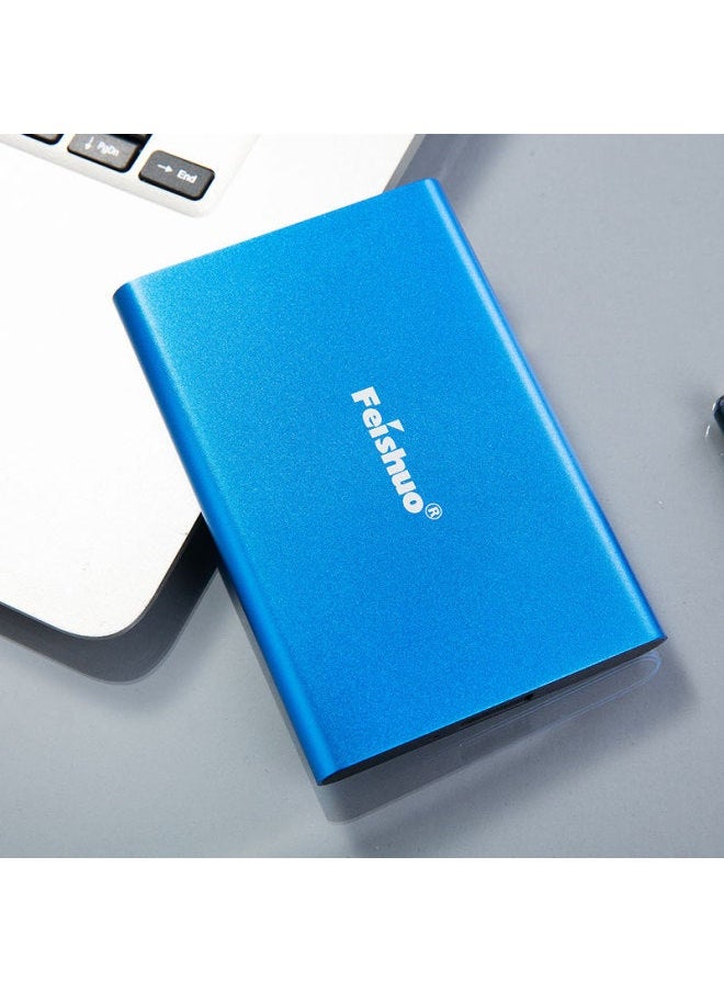 Generic Feishuo Mobile Hard Disk 500G 1T 2T Metal Portable Gift High-speed 3.0 Wholesale-Capacity:2TB-Interface:Usb Blue  - Image 4