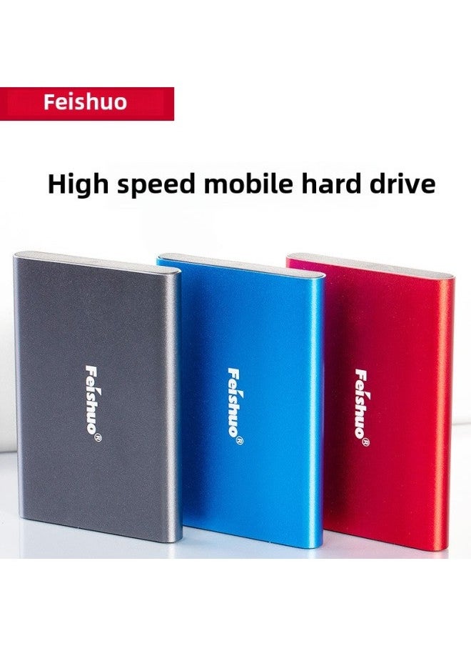 Generic Feishuo Mobile Hard Disk 500G 1T 2T Metal Portable Gift High-speed 3.0 Wholesale-Capacity:2TB-Interface:Usb Blue  - Image 3