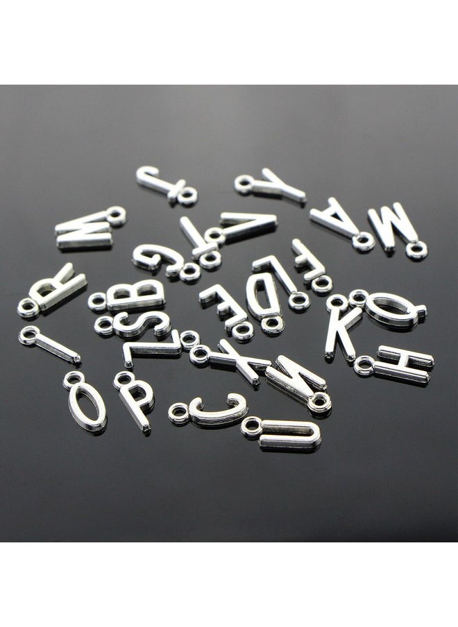 Miraclekoo - Letter Jewelery Charms Metal Alphabet Charms Alphabetic Bracelet Necklace Pendant Set Of 4 104 Pcs (Sliver) - Image 1