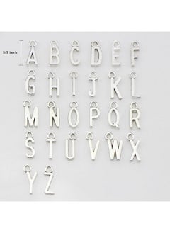 Letter Jewelery Charms Metal Alphabet Charms Alphabetic Bracelet Necklace Pendant Set Of 4 104 Pcs (Sliver) - pzsku/ZAF963332BC2D051ED50FZ/45/_/1724479281/415aa577-5a33-48e3-82a2-6d1b2ebe9441