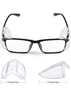 Depend 2 Pairs Safety Glasses Side Shields For Prescription Glasses, Slip On Clear Eye Glasses, Fits Small To Large Eyeglasses  - Image 2