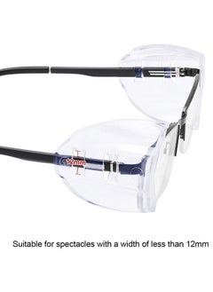 Depend 2 Pairs Safety Glasses Side Shields For Prescription Glasses, Slip On Clear Eye Glasses, Fits Small To Large Eyeglasses  - Image 3
