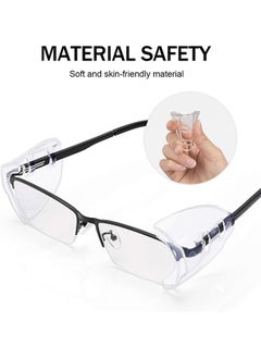 Depend 2 Pairs Safety Glasses Side Shields For Prescription Glasses, Slip On Clear Eye Glasses, Fits Small To Large Eyeglasses  - Image 4