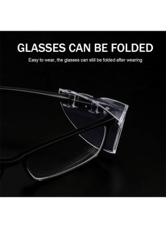 Depend 2 Pairs Safety Glasses Side Shields For Prescription Glasses, Slip On Clear Eye Glasses, Fits Small To Large Eyeglasses  - Image 5