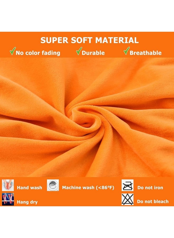 Styleys Velvet Dining Chair Covers Stretch Chair Covers for Dining Room Chair Protector Covers Slipcover Chair Covers (Pack of 6, Orange, VEMC11) - Image 5