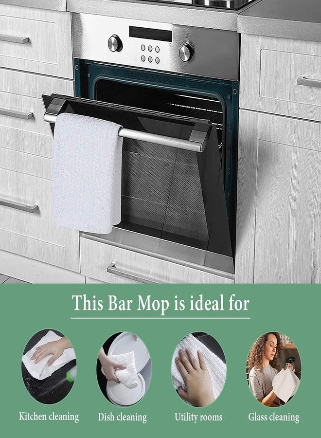TOALLA Bar Mop White Ribbed 16x19 Pack of 24, 100% Cotton Absorbent Kitchen Towel Dish Towels and Dishcloths Towels Sets Washcloth Restaurant Cleaning Rags Towel - Image 4