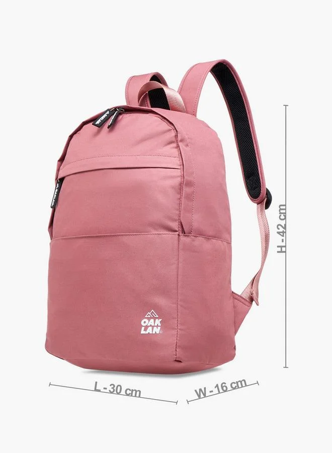 Oaklan By Shoexpress Logo Print School Backpack With Adjustable Straps - 30X16X42 Cm
