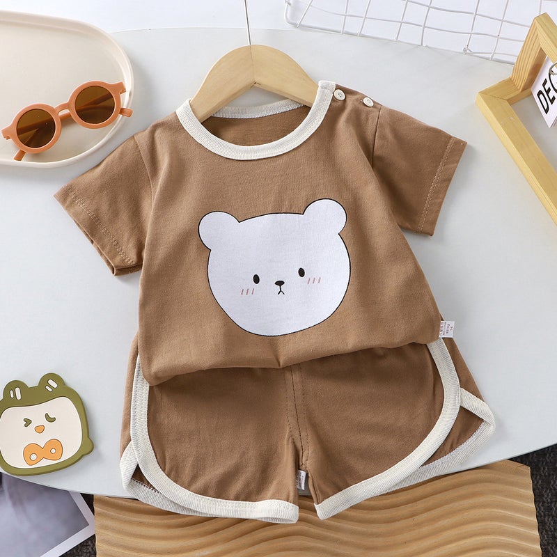 Infant Cotton T-Shirt Combo New Arrival Atk05 white bear head