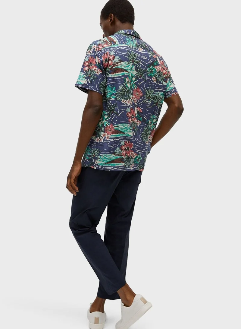 Mango Man Floral Regular Fit Shirt