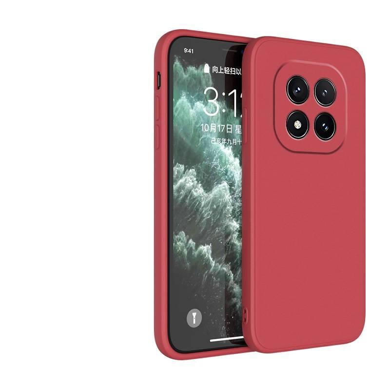 غطاء واقي بسيليكون لـ Redmi Note 14 مع حماية من السقوط ومقاومة بصمات الأصابع مع مقاوم للصدمات مع ملمس غير لامع مع مقاوم للخدش باللون أحمر من السيليكون للاستخدام الداخلي للسفر - Image 1