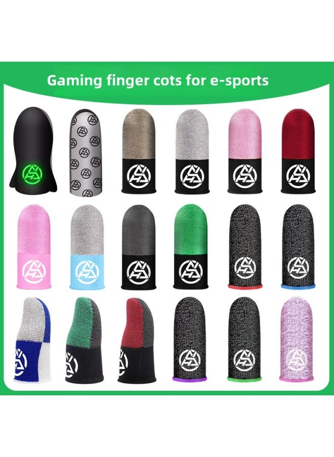 Generic Game Finger Set Luminous Warrior Finger Set E-sports King Chicken Finger Set Breathable Sensitive Touch Screen Finger Set-Product Color: Double Gray  - Image 2