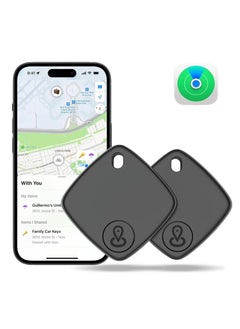 اكس كوبس محدد موقع العنصر، علامة xQoops Security الذكية تعمل مع Apple Find My (iOS فقط)، مكتشف الهاتف، مكتشف المفاتيح المتوافق مع iPhone iPad iWatch Mac، متتبع بلوتوث للمفاتيح والمحافظ (قطعتان - أسود)  - Image 1