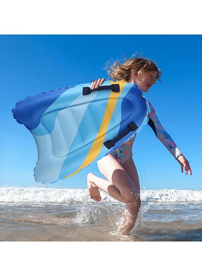 GGEROU - Inflatable Surf Body Board,Inflatable Surfboard Kickboard with Handles Foldable Swimming Pool Floating Pad for Both Adults Beginner and Childs Portable Boogie Boards - Image 1