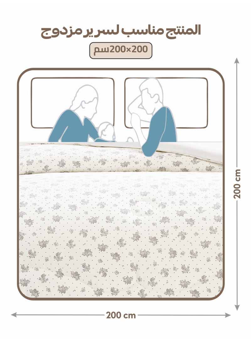 Doona Bedding Comforter Set, Fits 200×200 cm King Size Bed – 6 Pcs Reversible Printed Design – 350 GSM All-Season Comforter – Premium Brushed Microfiber - Image 3