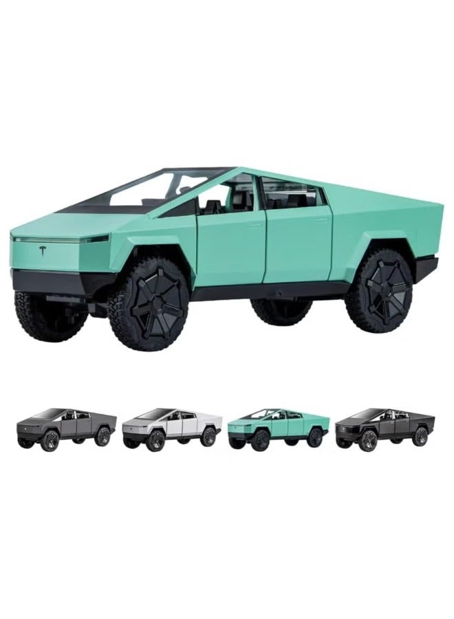 1:32 Scale Cybertruck Model Toy Pull Back Pick-Up Trck with Sound and Light, Alloy Diecast Cyber-Truck Toys for Kids Gift or Tesla Vehicles Model Collection Multicolor - Image 1