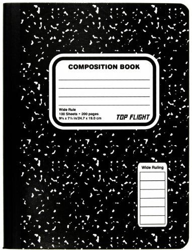 Top Flight Composition Book, Wide Rule, 100 Sheet - Image 3