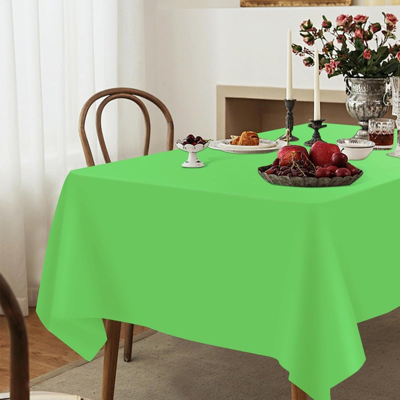 YSYJ 3 Pack Lime Green Plastic Tablecloth Disposable Rectangular Table Cloth 54 x 108 Inch Table Cover for Parties - Image 5