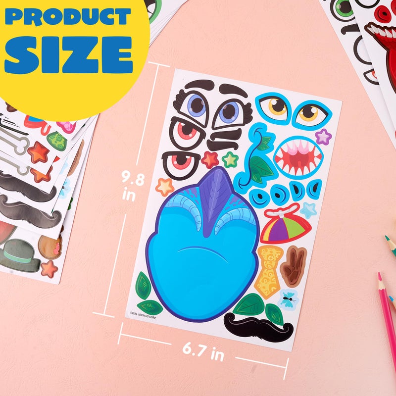 JOYIN 36PCS 9.8"x6.7" Make a face Stickers for Kids, Make Your Own Dinosaur Stickers, Animal Party Favors Kids Crafts, Goodie Bags Stuffers, Classroom Rewards - Image 5