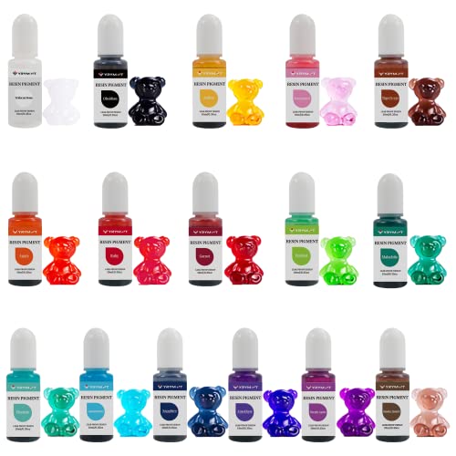 YRYM HT Epoxy Resin Pigment - 16 Colors Non-Toxic Epoxy Resin Color Pigment for Coloring, Concentrated Resin Dye for Jewelry Making, Art, Paint, Crafts - 0.35oz/10ml Each - Image 3