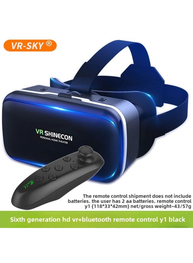 نظارات الواقع الافتراضي الذكية المثبتة على الرأس، مرآة سحرية G04، نظارات ثلاثية الأبعاد رقمية، تجربة ألعاب بدقة عالية - اللون: HD VR Y1 أسود، جهاز تحكم عن بعد بالبلوتوث - Image 1