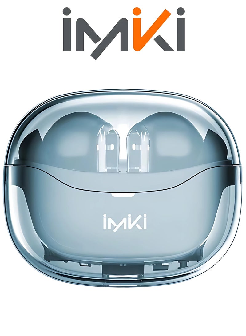 Imiki T14 SE Wireless Earbuds – True Bluetooth 5.3 In-Ear Headphones with Noise Cancelling, IPX4 Waterproof, 10m Range, Sports & Fitness Earphones – Sky Blue - Image 1