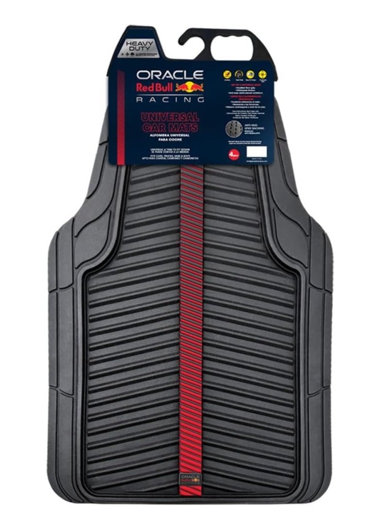 Red Bull Red Bull Racing Oracle Universal car mats set Heavy Duty 4 piece set Black/Red  - Image 3
