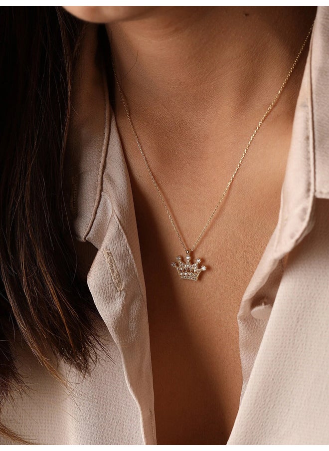 Artsy Silver - Crown Vintage Necklace - Image 1