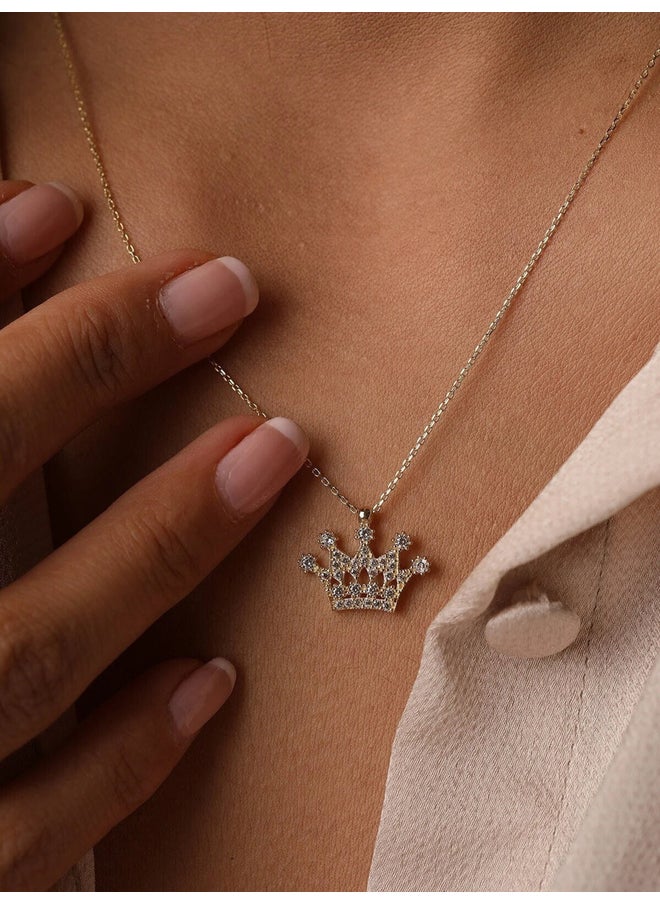 Artsy Silver - Crown Vintage Necklace - Image 1