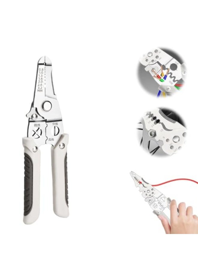 جيه زد اس كماشة متعددة الوظائف لتقشير الأسلاك وتجعيدها وقطع الكابلات من JZS، أداة تجعيد/قطع للموصلات B و IDC، أطراف التوصيل (190 مم) - Image 1