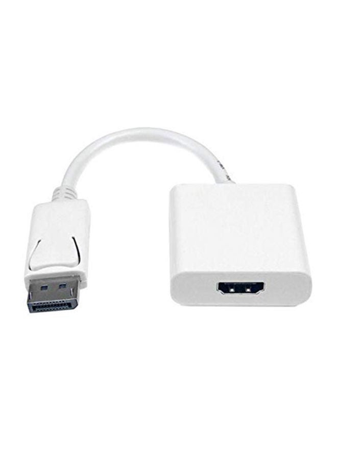NIBEMINENT Display Port Male To HDMI Female Video Adapter Cable White 