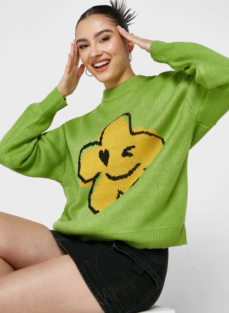 Ginger Graphic Detail Sweater