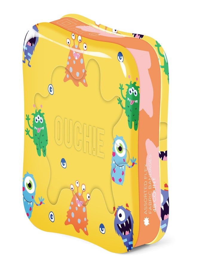 Ouchie NEW Flex-Fabric Bandages, Assorted Sizes in LIMITED EDITION Reusable Tin Box - 48 Count - Image 4