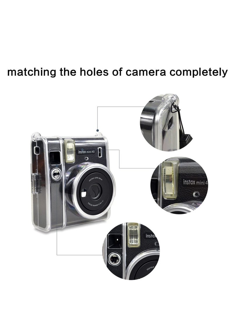 SYOSI - Ransparent Case, Crystal Hard PVC Clear Case with Shoulder Strap, Protective Case Clear Compatible with Fujifilm Instax Mini 40 Instant Camera/Polaroid Mini 40 Camera - Image 1