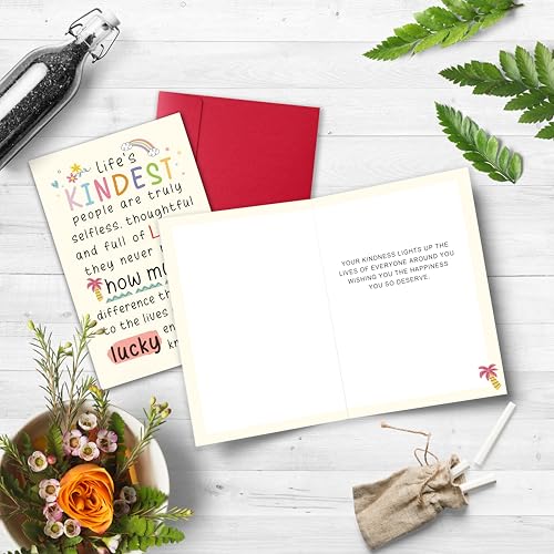 Bewoow Appreciation Card, ‘Life’s Kindest People…’ Heartfelt Thank You Card for Selfless, Thoughtful, Loving Individuals – Perfect for Friends, Mentors, Caregivers, Volunteers, Nurses, Teachers - Image 4