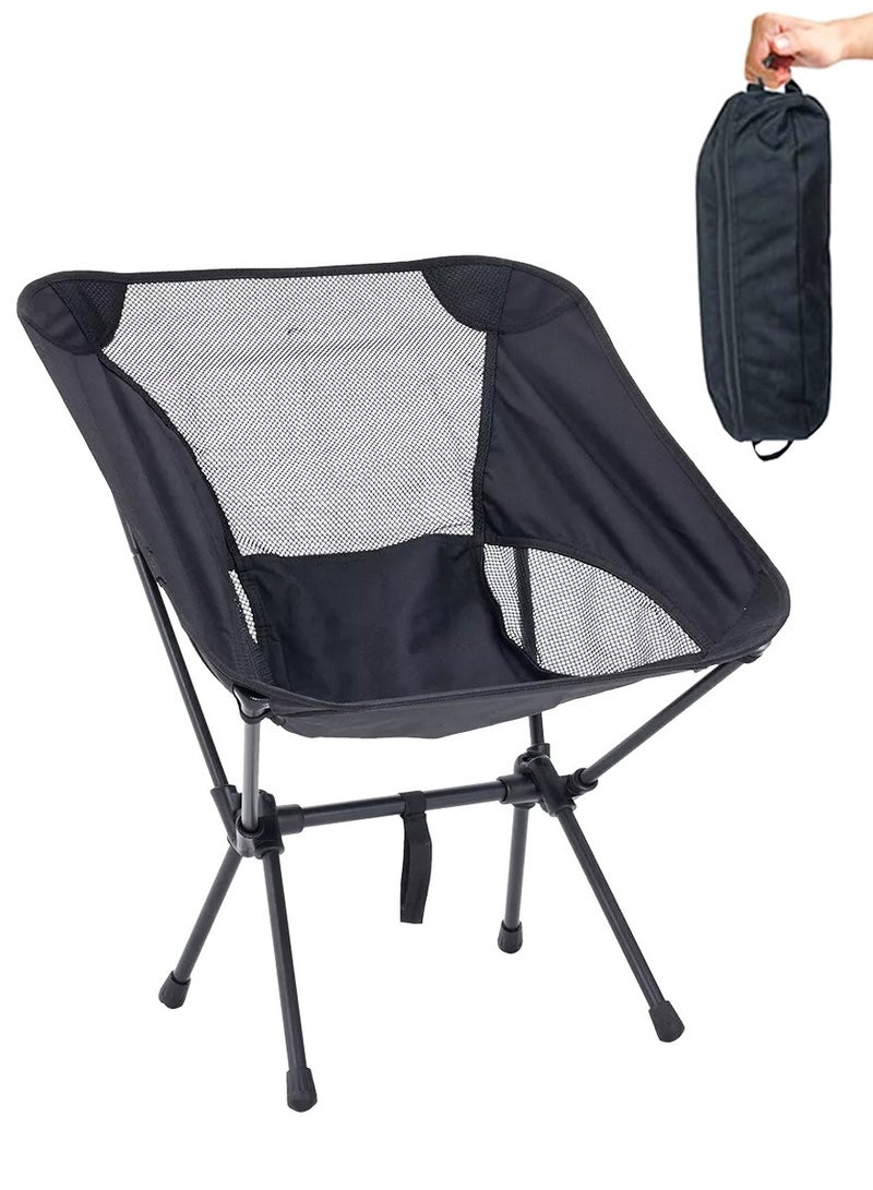 New Camping Chair, Portable Folding Chairs with Carry Bag for Outside Trips Hiking, Picnic, Fishing, BBQs, Garden, Beach , Foldable Moon Chair, Compact and Lightweight for Outdoors - Image 1
