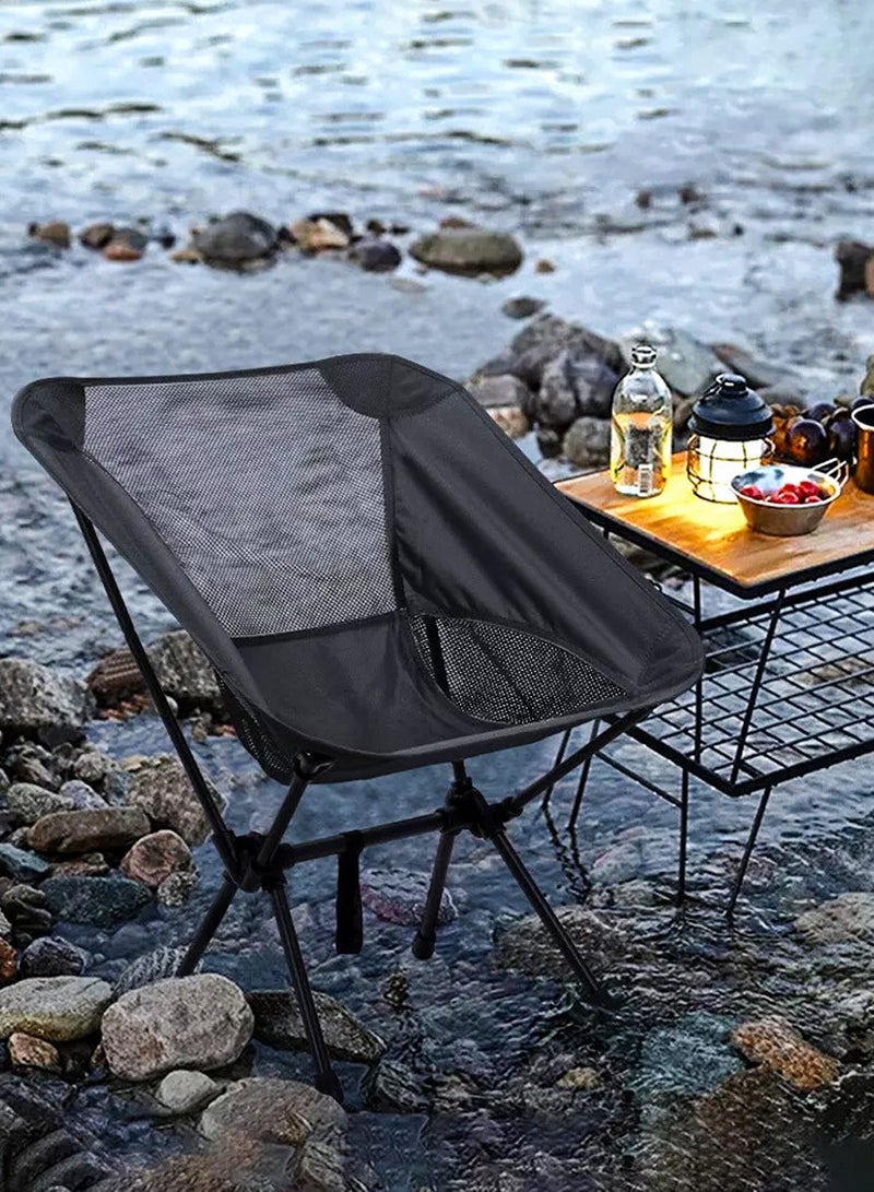 New Camping Chair, Portable Folding Chairs with Carry Bag for Outside Trips Hiking, Picnic, Fishing, BBQs, Garden, Beach , Foldable Moon Chair, Compact and Lightweight for Outdoors - Image 3