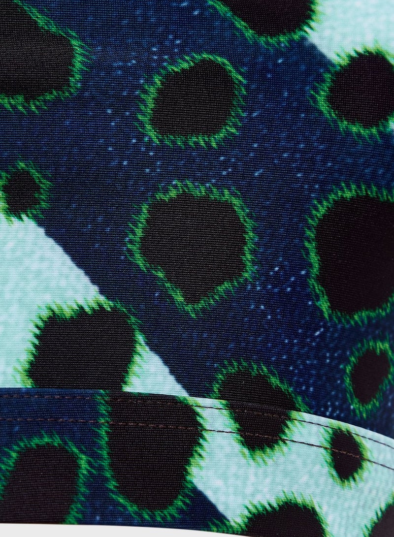 Muted Cheetah Stripe Bikini Top