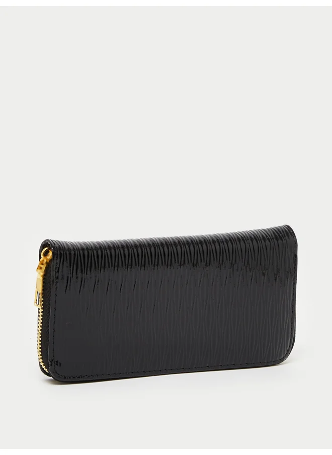 ستايلي Styli Textured Zip-Around Wallet