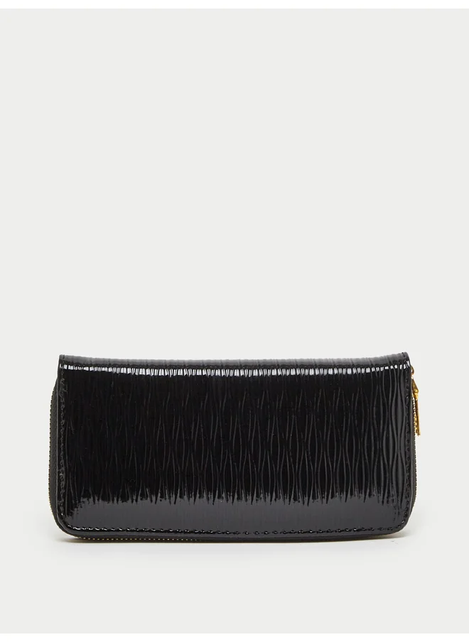 ستايلي Styli Textured Zip-Around Wallet