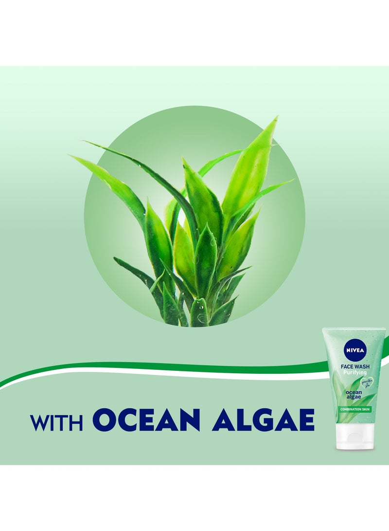 Nivea Face Wash Cleanser Purifying Cleansing Combination Skin Pack of 3 - Image 2