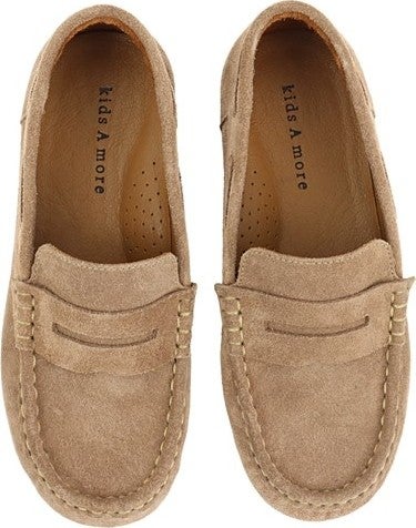 Kids A More Limburg Leather Boy Loafer Shoes Sand Color  - Image 3